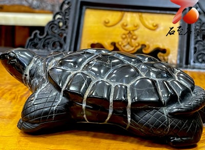 龜甲石重量級1.43公斤作品 手工雕烏龜 【上古巨龜】4
