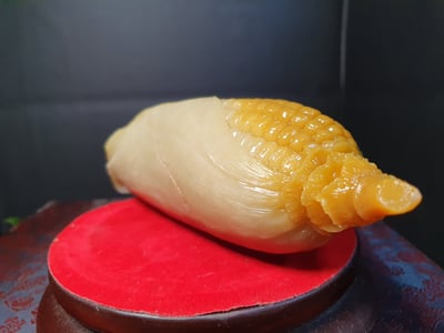 田黃石收藏品 風水擺件 寮國田黃石【玉米】4