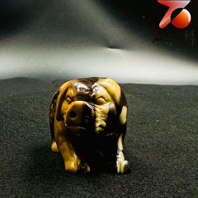壽山善伯石巧雕【金衣納福・富貴福豬】3