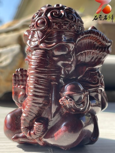 印度小葉紫檀高油密二膘料 湘工手作【象神】7