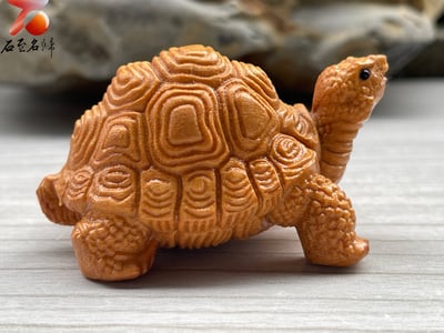 崖柏木雕件【長壽龜】5