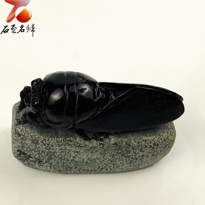 丹東石純手工雕（早期作品，未落款）【一鳴驚人】靜待一夏 只為驚鳴6