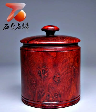 帝王之木-印度小葉紫檀實心瘤疤料製【瘤疤茶葉罐】3