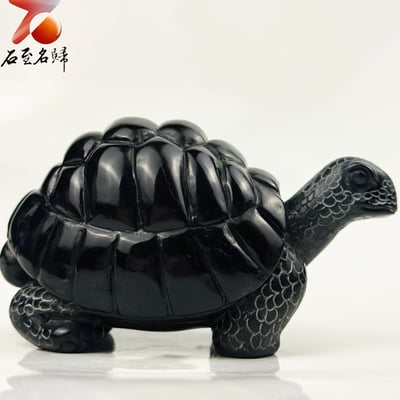 丹東石純手工雕烏龜 張國民雕刻家作品【墨嶺象龜】靜而不凡 穩若山嶺5