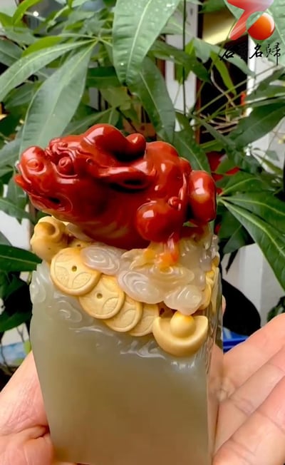 精品結晶五彩芙蓉體【招財進寶：鴻運當頭金蟾王開運印章】4