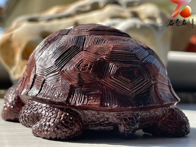 印度小葉紫檀高油密二膘料 湘工手作【平安龜】5