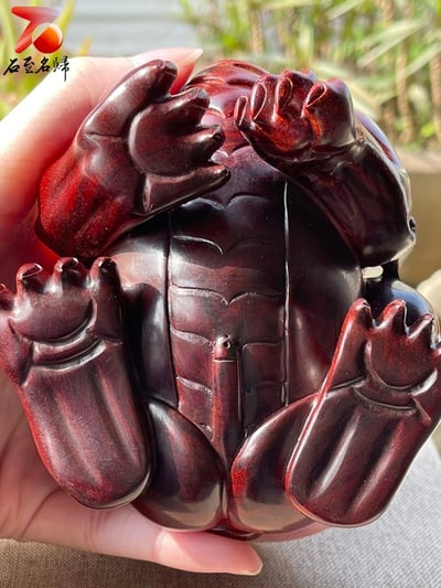 印度小葉紫檀高油密樹心料 湘工手作【喜獅】8