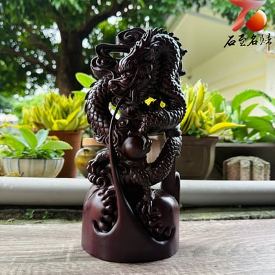 印尼黑檀木原木整料【祥龍獻珠】1