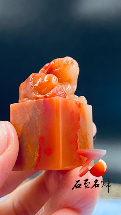 巴林芙蓉凍雞血石印章5