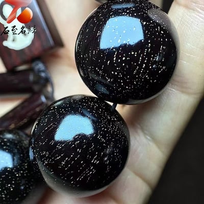 印度小葉紫檀老料 泥料黑珍珠20mm手珠【佛-悟道】5