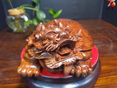 天然 海南黃花梨金黃色油梨老料【大龍龜】3