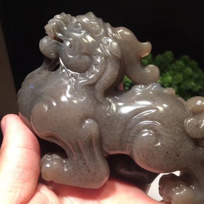 精品壽山牛角凍滿絲【招財貔貅】2