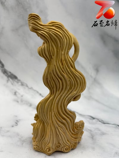 黃楊木精雕作品【渡海觀音】觀音木雕 高16公分4