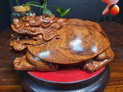 天然 海南黃花梨金黃色油梨老料【大龍龜】1