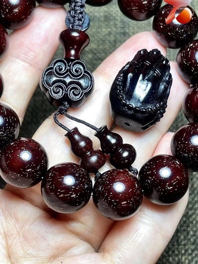 印度小葉紫檀老料15mm滿金星精選【佛手】5