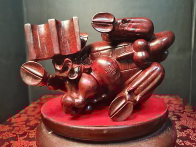 印度小葉紫檀雞血紅泥料【麒麟】6