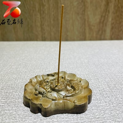 金絲楠木小葉楨楠陰沉綠料香插【年年有餘】【一蓮清韻】4