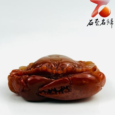 老撾石手工精雕 張國民老師作品【朱甲納福・橫行天下】8