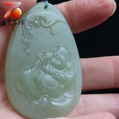 和田玉且末料【福氣彌勒】5