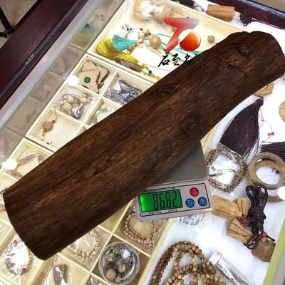 純天然達拉干沉香 黑油圓棍料9