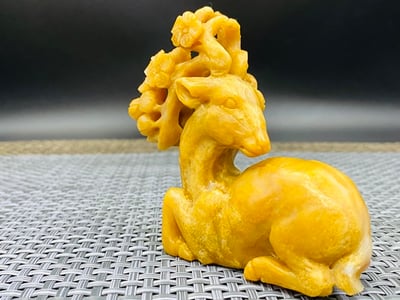 壽山石【陸路發-梅花鹿雕件】4