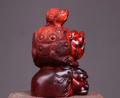 印度小葉紫檀【金蟾茶葉罐】1