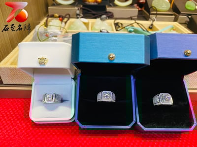 莫桑鑽新貨一克拉/兩克拉/三克拉 男女戒指 八心八箭D色 附雙保證書 925銀 可過鑽筆檢測15