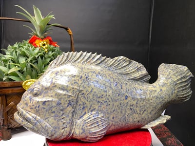 壽山旗山石【石斑魚-年年有餘】1