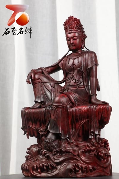印度小葉紫檀 省大師作品【自在觀音】4