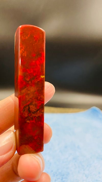 巴林雞血石印章1