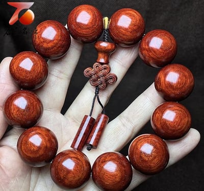 印度小葉紫檀老料／泥料  龍鱗紋20mm×12顆9