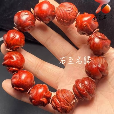 印度小葉紫檀高油密老料【十二生肖20mm手珠】2