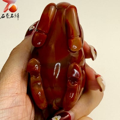 天然 老撾結晶朱砂石【馬上有財，財馳萬里】馬年開運石雕/手把件3