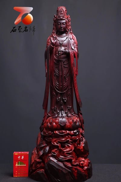 印度小葉紫檀 手工清刀【南海觀音】1