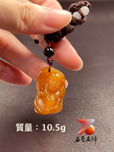 壽山田黃石收藏雕件【彌勒】 附福州壽山石鑑定中心鑑定證書 田黃重量10.5公克1