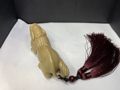 老師傅手工 寮國旗降體手把件【古獸龍龜】9