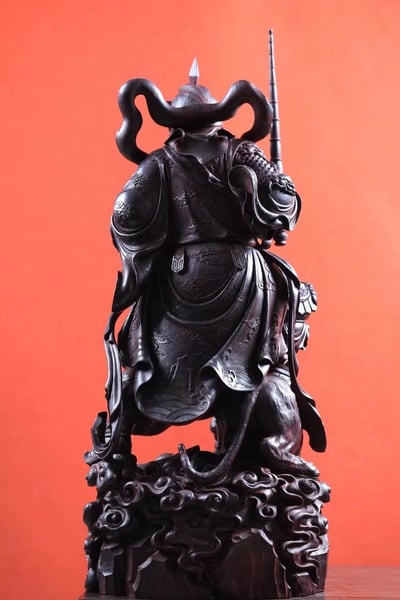 印度小葉紫檀清刀款【武財神-趙公明】6