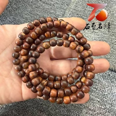 海南黃花梨 油梨老料6×7mm×108顆手串2