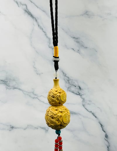 黃楊木精雕【吉祥平安-葫蘆吊墜】6