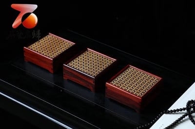 印度小葉紫檀拆房老料榫卯結構製作【香盒】7