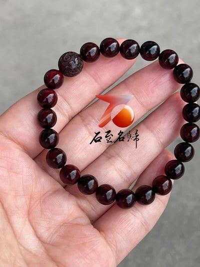 天然 印度小葉紫檀玻璃底老料 高油高密8mm手珠【福在眼前款/素珠款】4