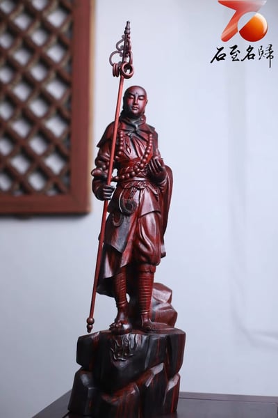 天然印度小葉紫檀 清刀手作【地藏王菩薩】9