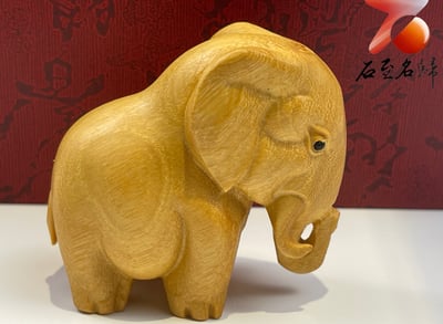 進口黃楊木精雕作品【非洲三寶】2