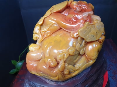 寮國田黃石【瑞壽呈祥】5