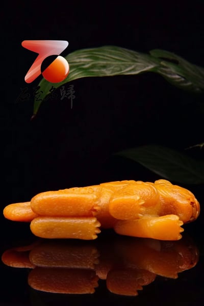 北部田黃石手把件 擺件【山海經神獸】5