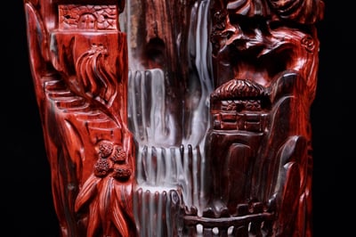 印度小葉紫檀製作-倒流香擺件【山里人家】5