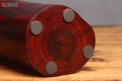 風水擺件 純手工 印度小葉紫檀【招財金蟾風水柱】5