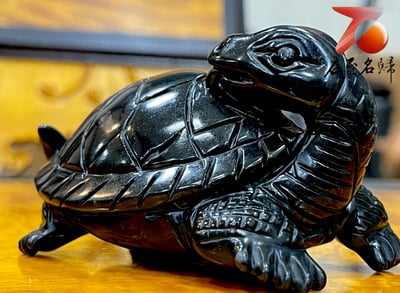 稀有和田青玉純手工雕烏龜 【暮然回首龜】張劍海老師作品3