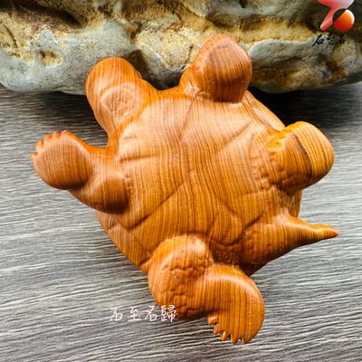 嚴選焦糖味高油城口崖柏料 《長壽龜》6