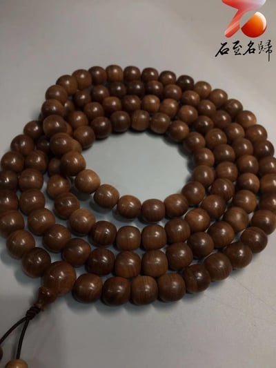 正宗印度老山檀香 虎皮紋爆黑肉九分沉 【傳世臻品老型珠】5